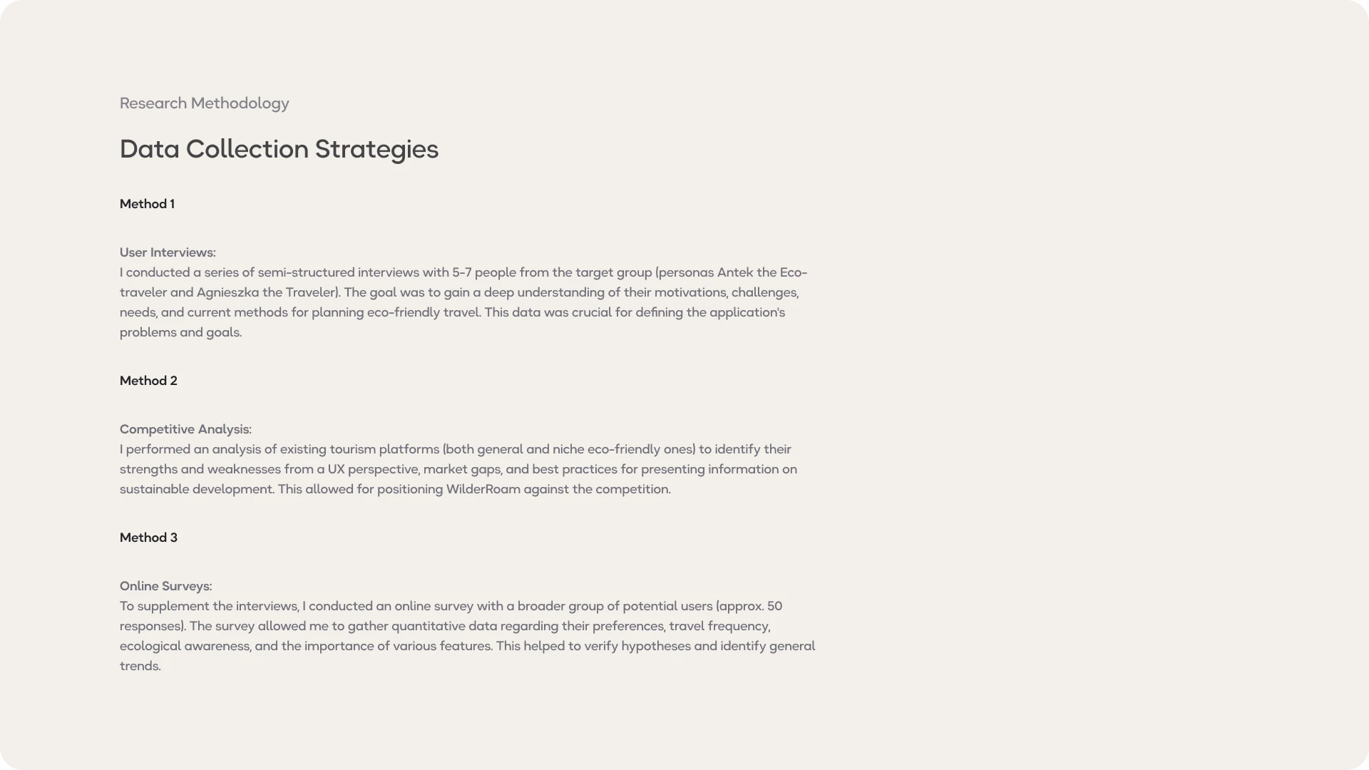 Wilder Roam - Data Collection